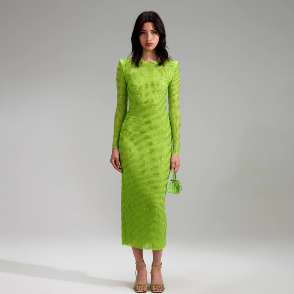 Self-Portrait GG Crystal Embellished Midi Dress